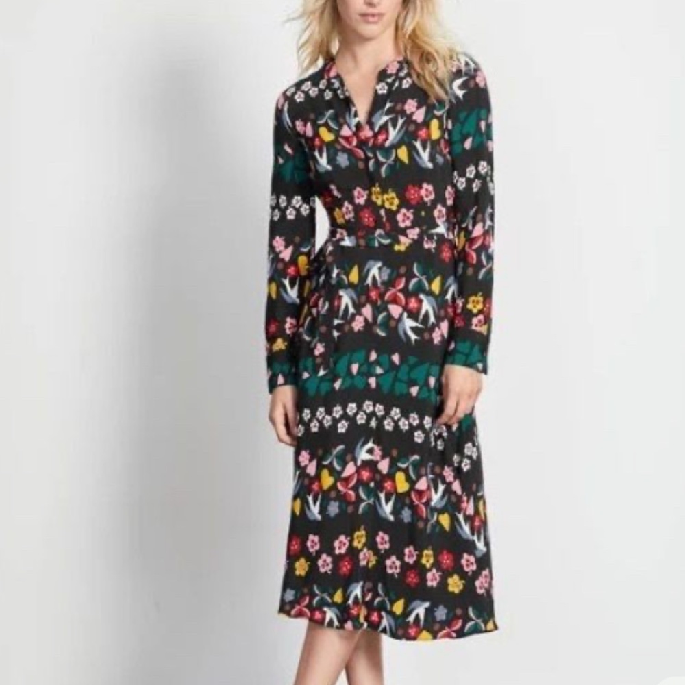 Boden Jessica Folklore Midi Dress Size 10US/14UK
